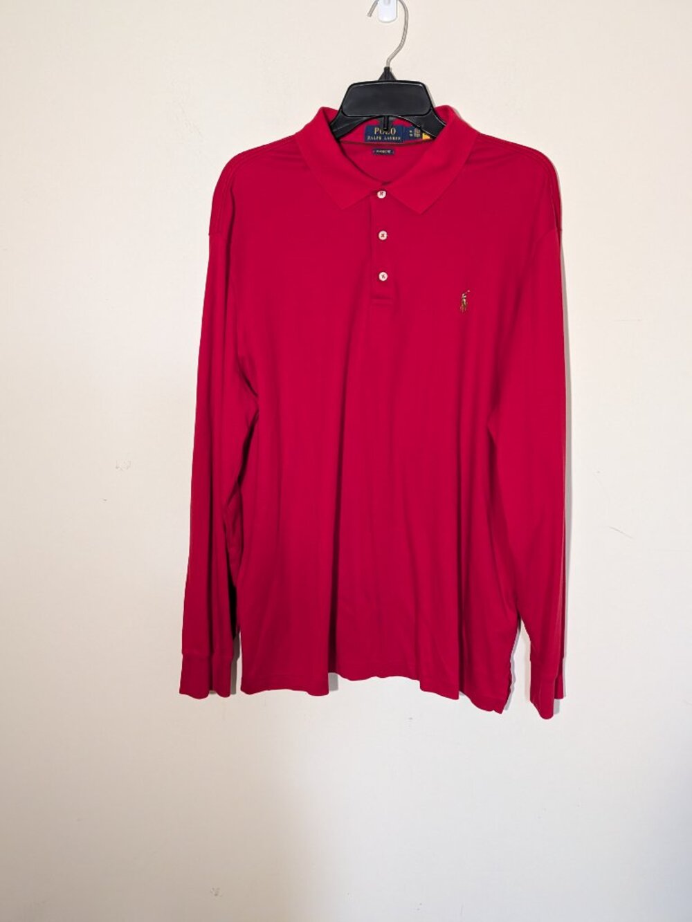 Polo Ralph Lauren Classic Fit Soft Cotton Long Sleeve Size XL Red